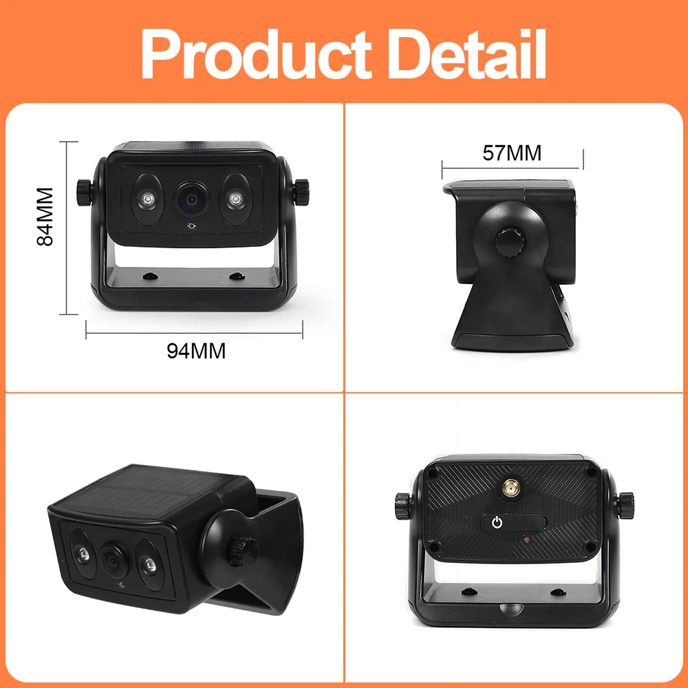 Carsanbo Bus Truck WiFi Backup Camera Magnetic Remote Control Wireless Solar Rear View Camera for Android IOS Parking Reversing