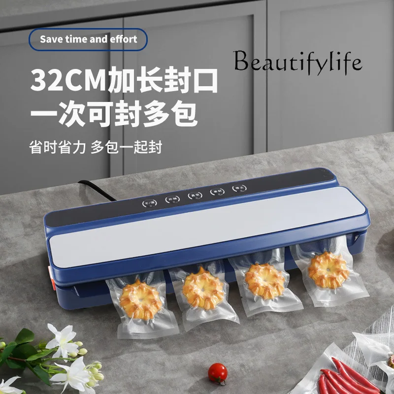 Automatic household vacuum sealing machine Food packaging fresh-keeping sealing machine Vacuum compression