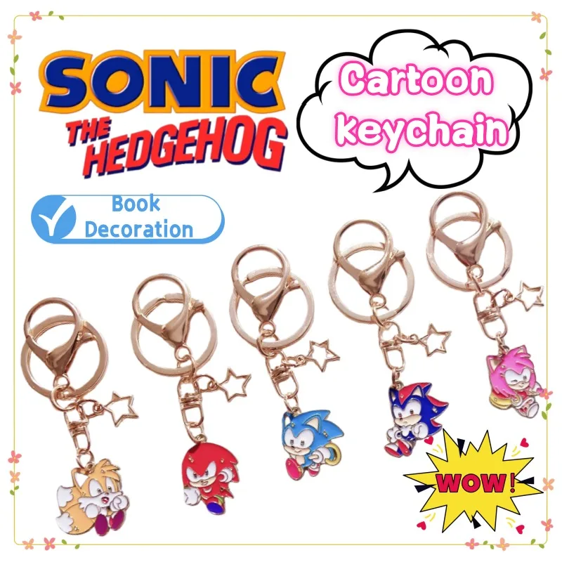 سونيك القنفذ سونيك روج الخفافيش الظل القنفذ عالية اللون لطيف الإبداعية زوجين المفاتيح طالب المدرسية الديكور #1