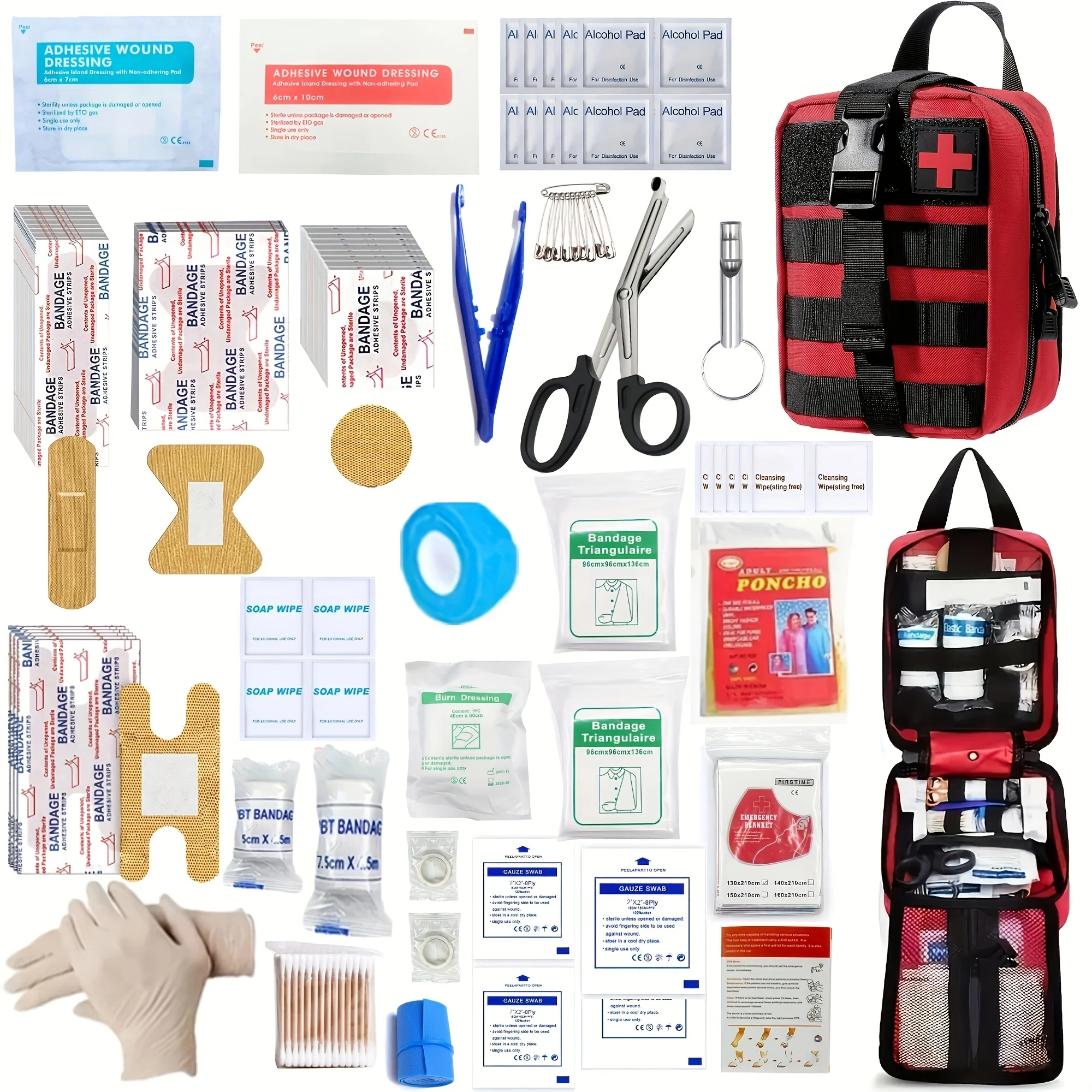150pcs Universal Compact Complete First Aid Kit for Home Travel Outdoor and Emergency Fast Delivery - view 6