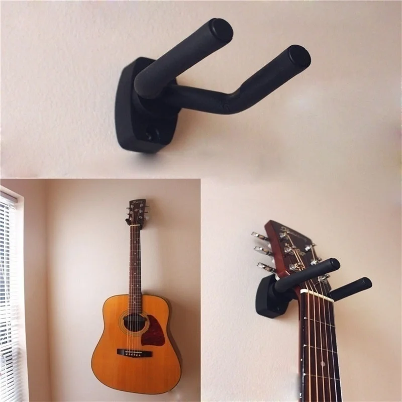 1Pcs Guitar Holder Wall Mount Stand  Parts and Accessories Home Instrument Display Guitars Hook Wall Hangers Guitar Picks