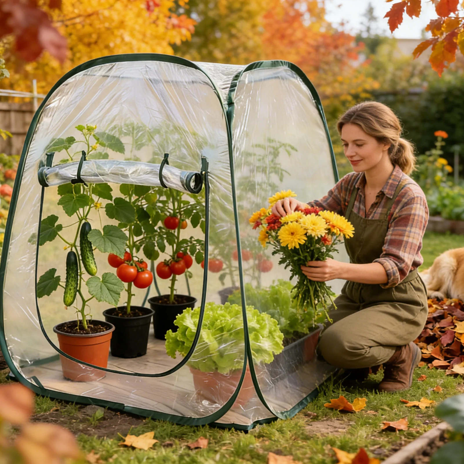 

Всплывающая мини-теплица для растений, портативная палатка для растений для наружного использования, в помещении, сада, посадки цветов, овощей, фруктов, растений, теплая комната