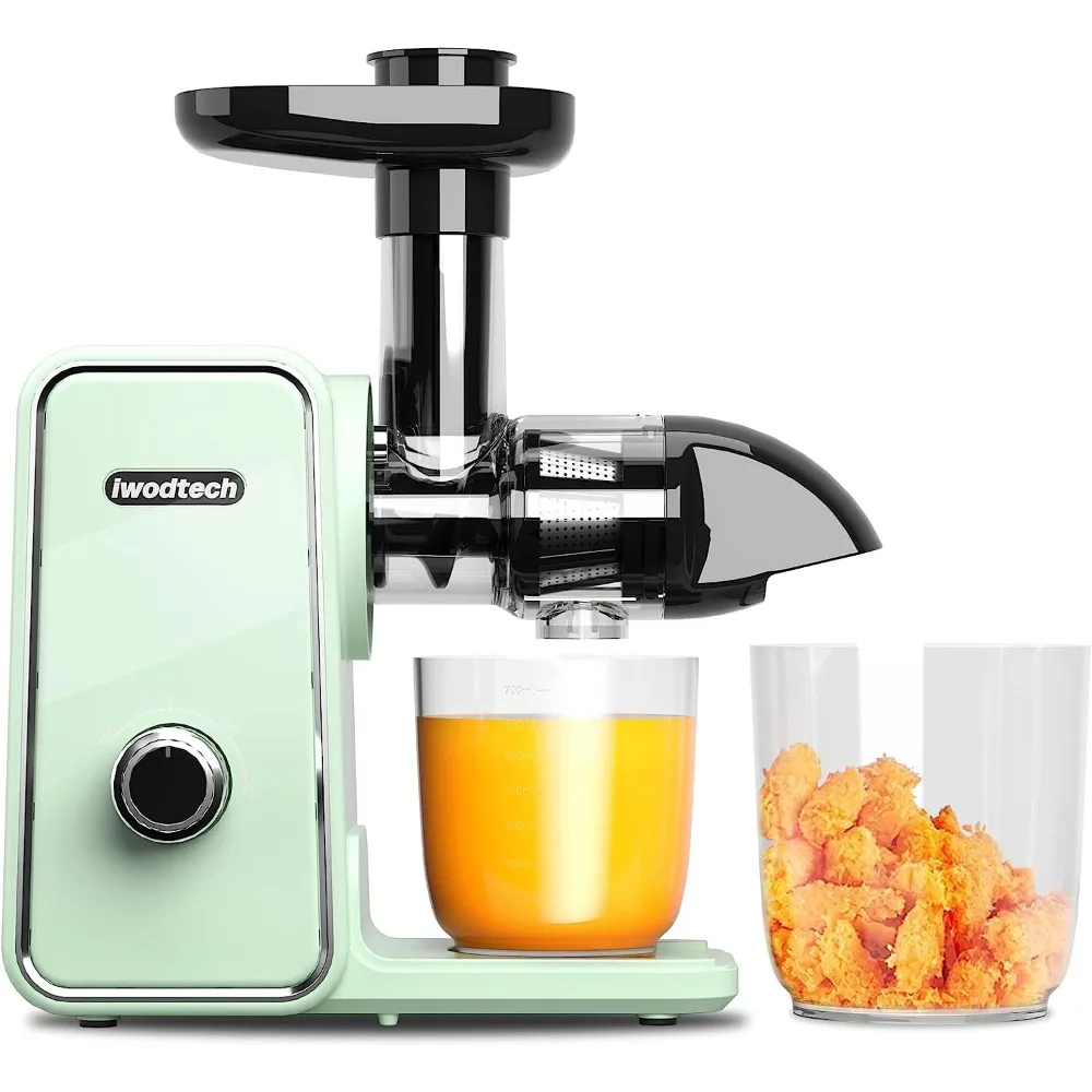 

2023 New IWODTECH Cold Press Juicer, Masticating Juicer Vegetable and Fruit,With Quiet Motor & Reverse Function,High Juice Yield