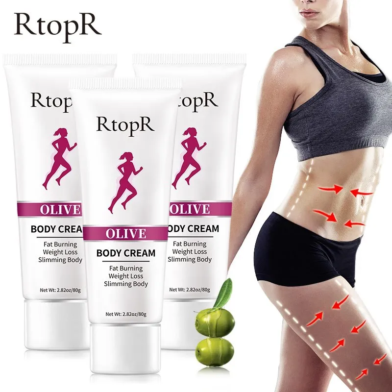 

3pcs Olive Slimming Cream For Shaping Weight Loss To Create Beautiful Curves and Firm Cellulite Body Fat Burning Skin Care 80g