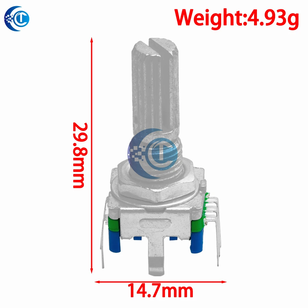 5PCS EC11 5-Pin Rotary Encoder, 15mm Shaft Digital Potentiometer Code Switch for Electronic DIY Projects