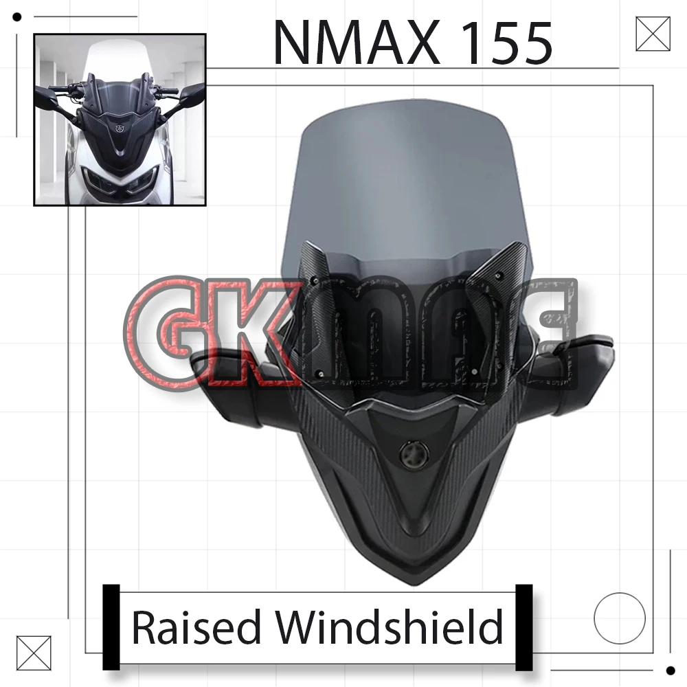 

New For Yamaha NMAX 155 NMAX155 2020-2024 Motorcycle Modification Raised Windshield Forward-Shifted Rearview Mirror Bracket