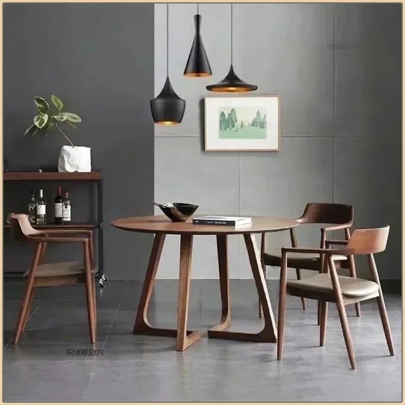 Modern Dining Tables Solid Wood Round Table Organizer Library Center Round Table Tavolo Di Pranzo Mesa Comedor Extensible Bureau