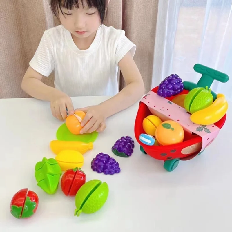 子供用フルーツカットおもちゃ 野菜カット インタラクティブごっこ遊び キッチン料理 フードプレイセット