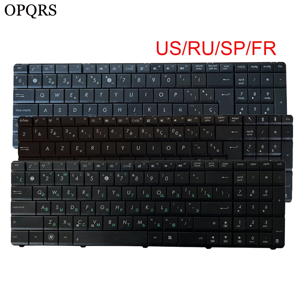 Laptop Keyboard for Asus P52 P52F P52JC P53 P53E P53SJ P53E k53 X53 X54H A53 N53 N60 N61 N71 N73S N73 US /French/Russian/Spanish