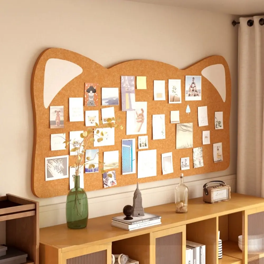 Cat Ear Design Felt Wall Board Removable Backing Self Adhesive Photo Wall Board Thickened Panel Decorative Wall Panel
