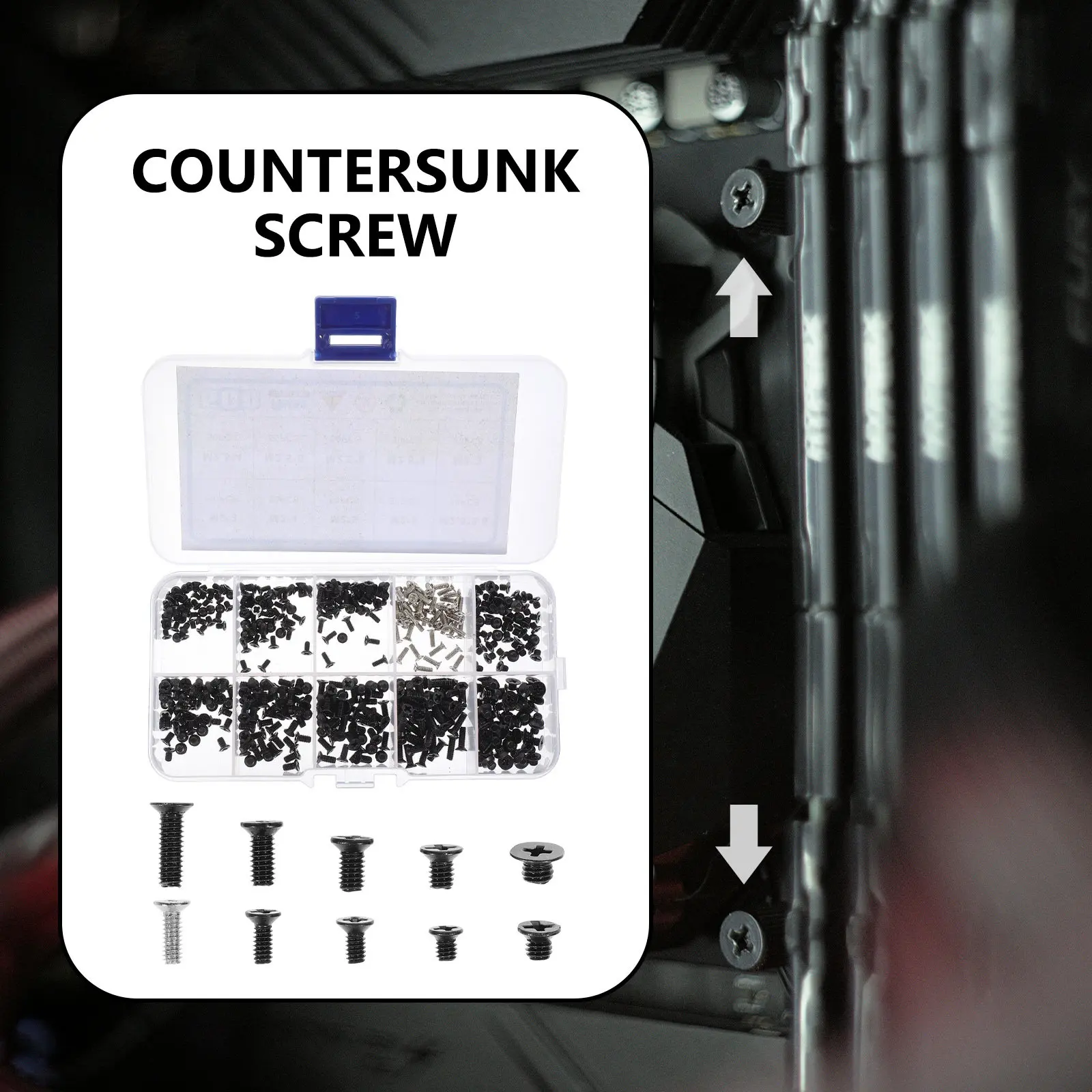 

1Set Flat Head Countersunk Computer Screw Assortment Tapping Screw for Laptop Repair Computer Supply Countersunk Screws