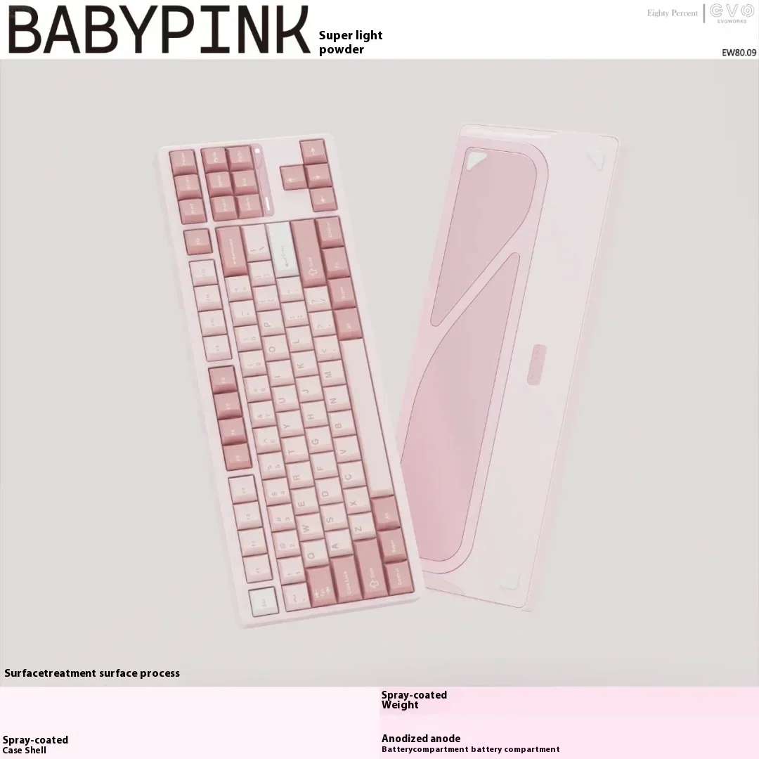 EvoWorks EVO80 ゲーミングメカニカルキーボード 2.4G Bluetooth