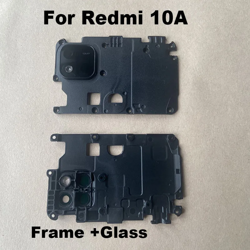 For Xiaomi Redmi 10A 10C Back Camera Lens Rear Glass With Frame Cover Replacement