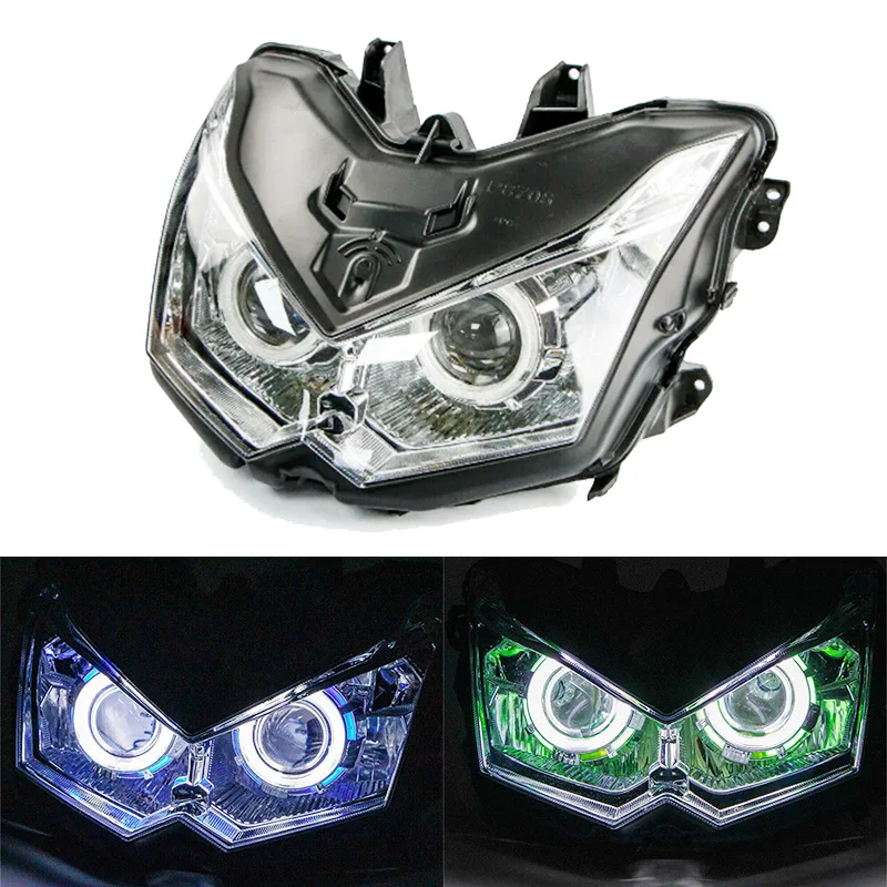 

Motorcycle Accessories For 2010-2013 Kawasaki Z1000 Headlight Blue /Green DRL Headlamp Z 1000 Front Led Lights