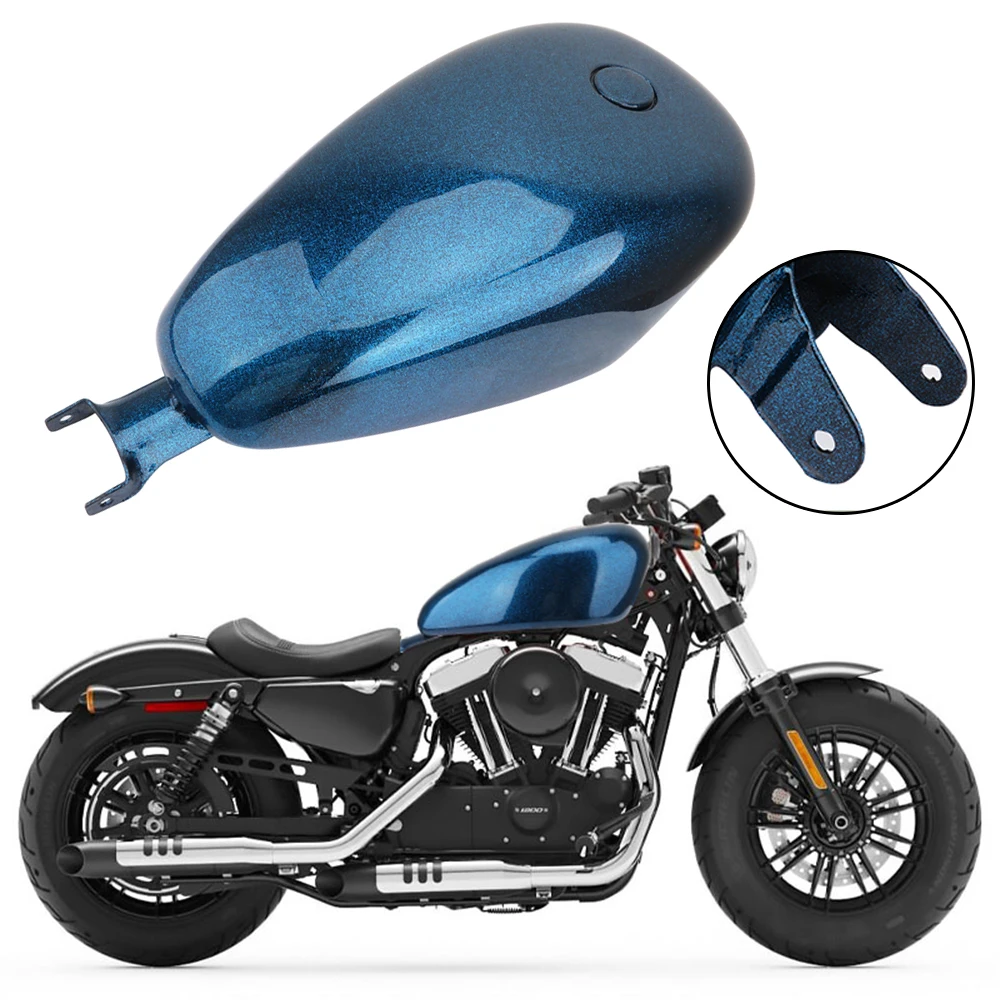 14.4L Gallon Fuel Tank Crude Steel EFI Gas Tank Forty-eight For Harley Sportster Iron XL 48 883 1200 Motorbike Tanks 2004-2018 