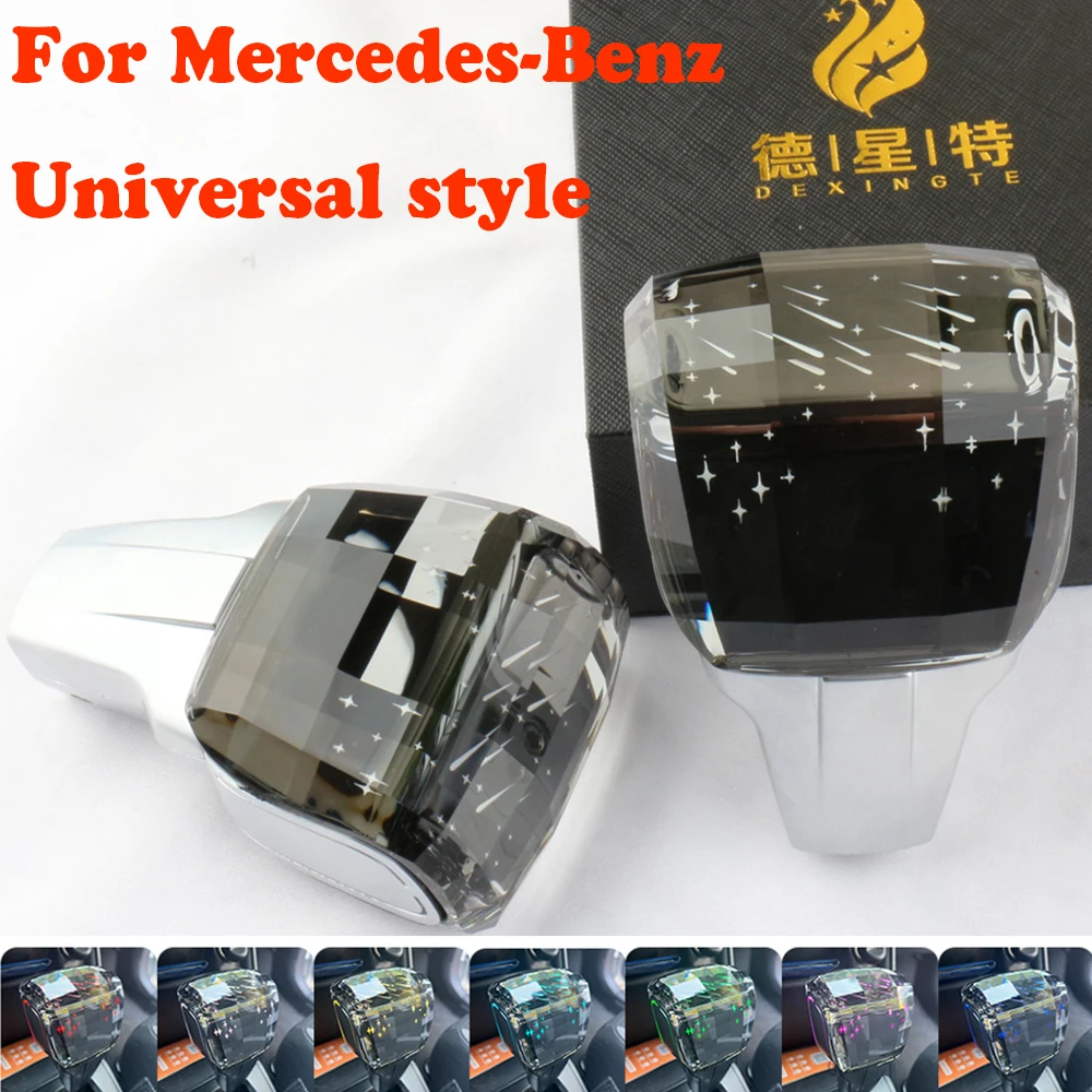 For Mercedes-Benz A-Class B-Class C-Class E-Class AMG M-Class G Universal Crystal LED Gear Shift Knob Car Automatic Gear Handle