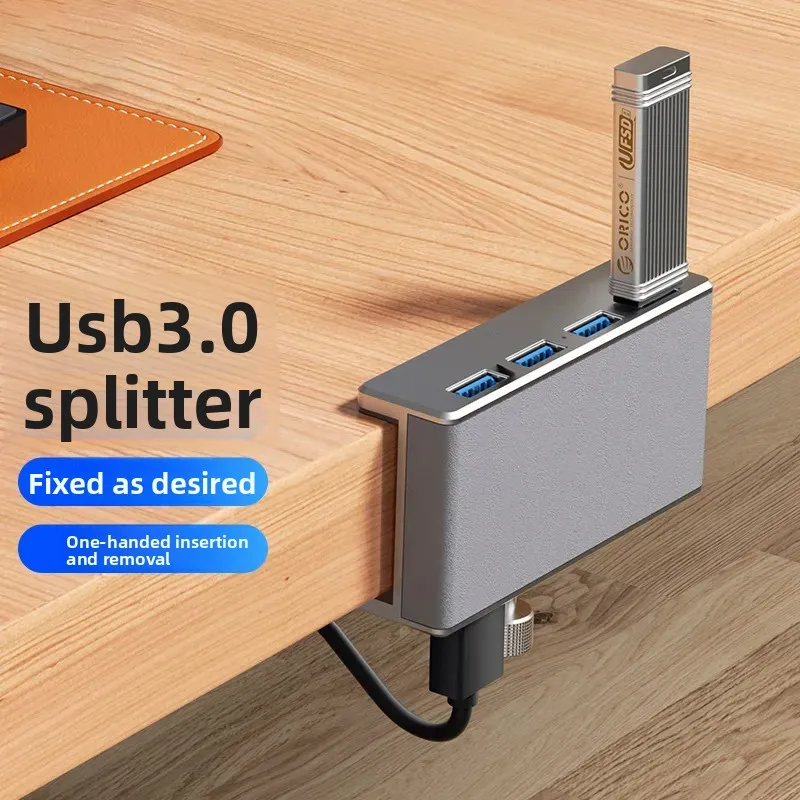 

USB Hub Extension for Desktop, Multi-Port 3.0 Splitter Docking Station, Desk Accessory for Charging, Data Transfer