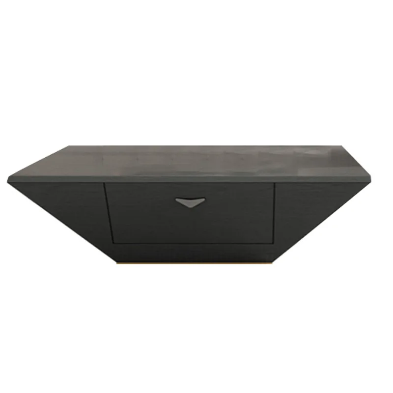 

Italian light luxury Milotti inverted triangle with turntable square suspended coffee table