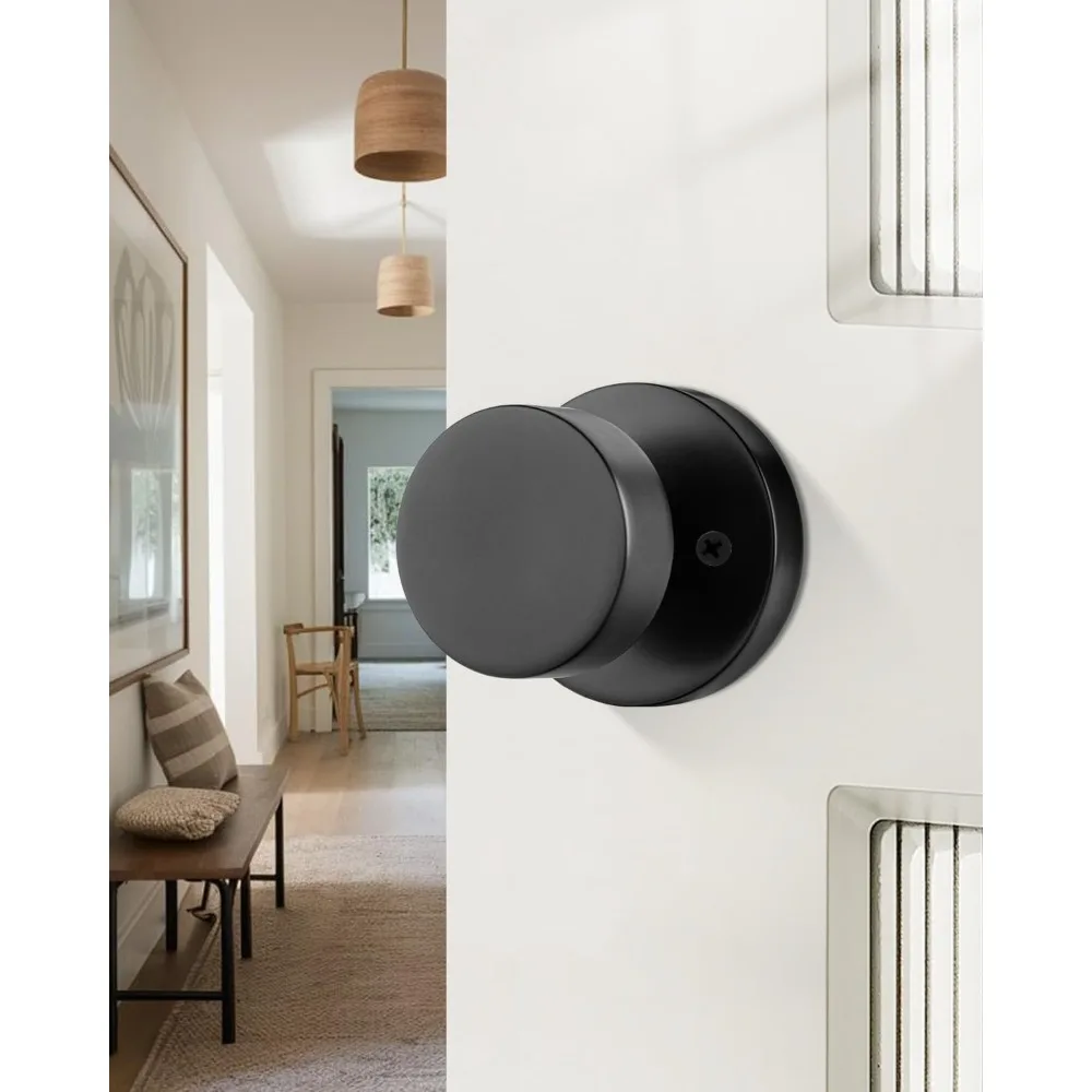 مجموعة مقابض أبواب الدمية باللون الأسود غير اللامع مكونة من 4 مقابض زخرفية من جانب واحد للخزانة والمخزن والأبواب الفرنسية غير الوظيفة