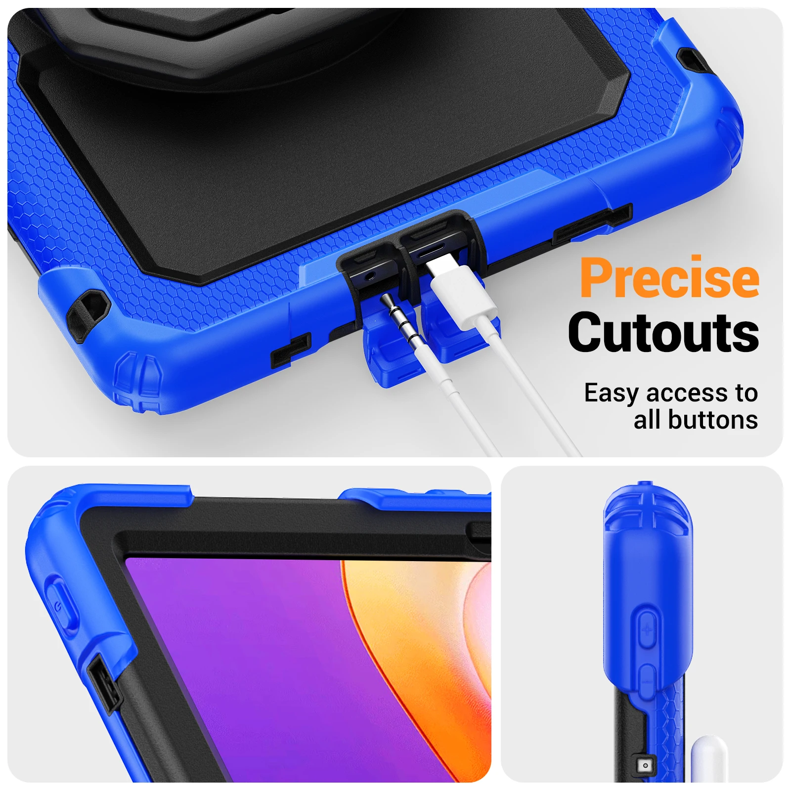 360 Rotating Handle Grip Case For Xiaomi Poco Pad C1 Redmi Pad 2 9.7 2026 9.7