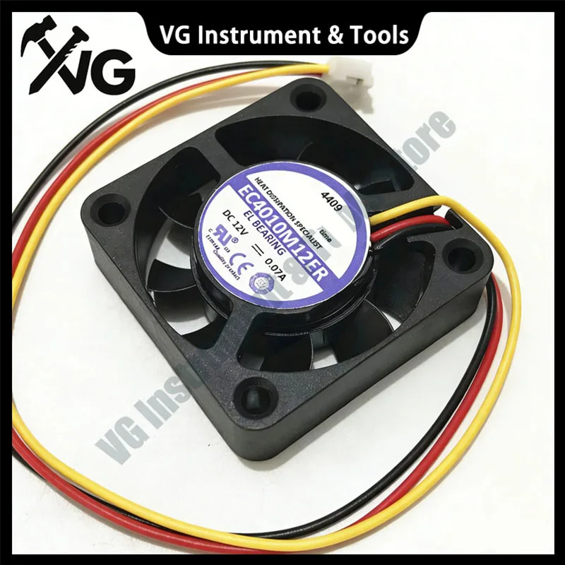 New For  EverCool EC4010M12ER DC 12V 0.07A 40x40x10mm 3-Wire Server Cooling Fan