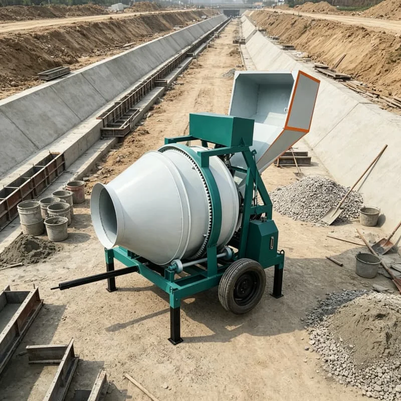 Drum Concrete Mixer 350L 10 14m3 h Portable Electric Motor For Small Construction Site Home Project Customized high quality