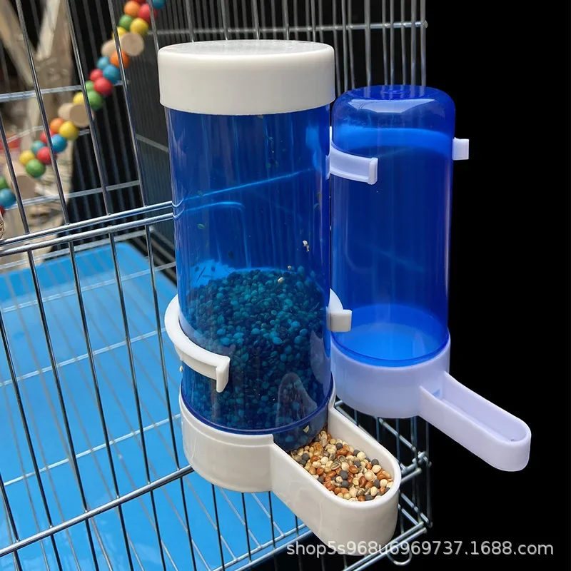 Pet Bird Automatic Drinker Feeder Blue Bird Feeder Bird Cage Parrot Feeding Tool Automatic Feeder Bowls And Drinkers 1 Pc