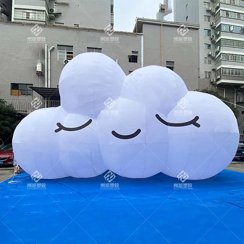 

Smiling Face Inflatable Cloud,Equipped with Inflation Device,Event Advertising Decoration