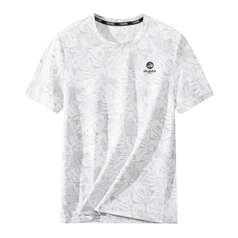 

Мужская футболка PUMPFEEL из ледяного шелка для бега, отдыха, фитнеса, альпинизма, быстросохнущая, дышащая, с круглым вырезом