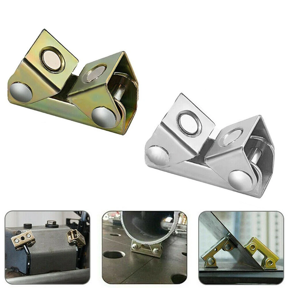 1pc Magnetic Welding Clamp V-shaped Clamp Adjustable Magnet V-Pad Welding Clip Fixture Welding Holder Positioner Hand Tool 51mm