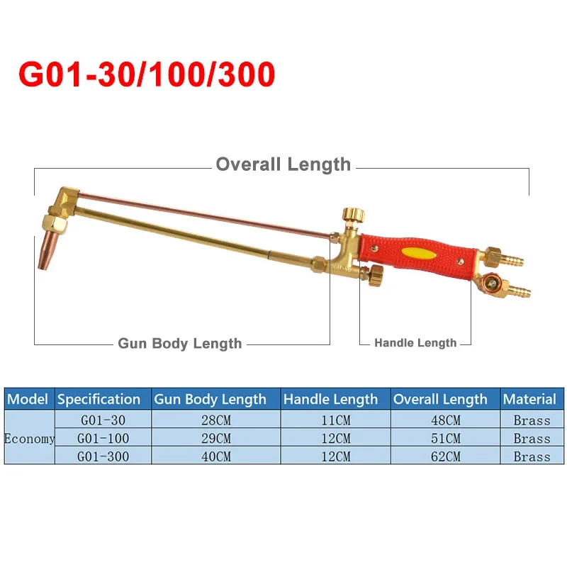 قطع الغاز الشعلة G01-30 النحاس قطع بندقية 10-300 مللي متر المعادن القاطع الأكسجين البروبان الأسيتيلين النار شفط الشعلة #4