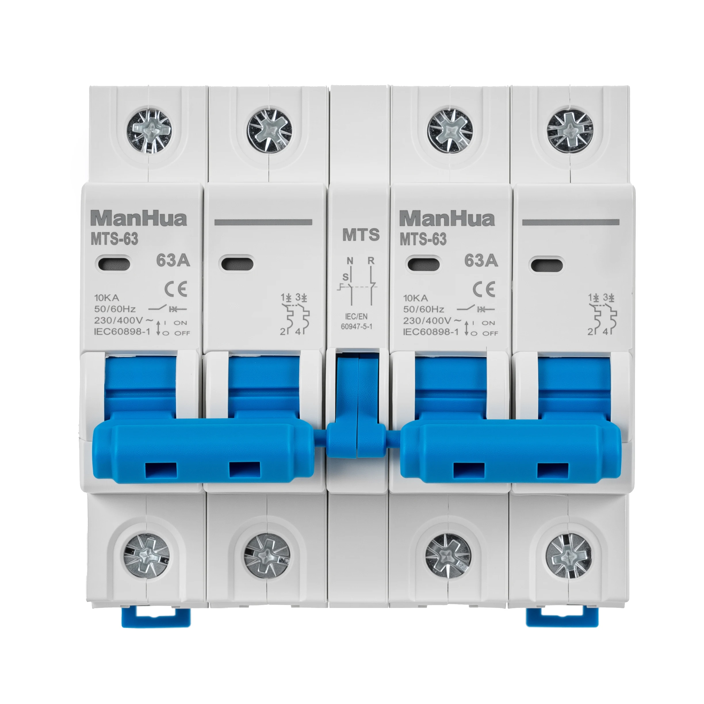 

MTS-63 Automatic Transfer Switch 2P+2P 63A Manual Transfer Dual Power Interlock Transfer Switch ATS MTS