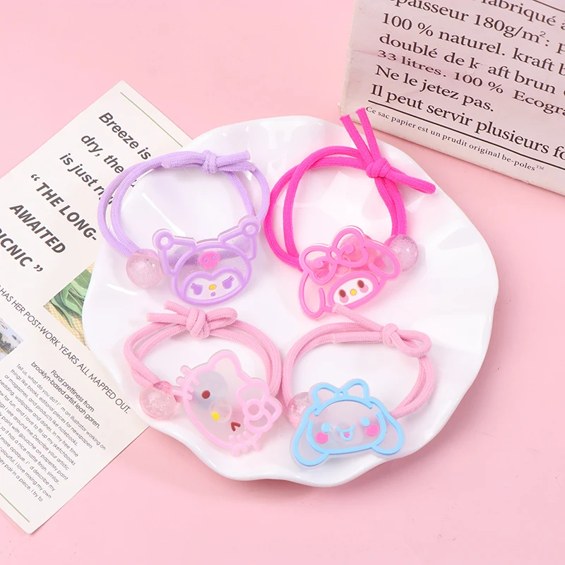 Sanrio Cute Children's Rubber Band Hair Kawaii Baby Braid Hair Band Girls Headband High Elasticity