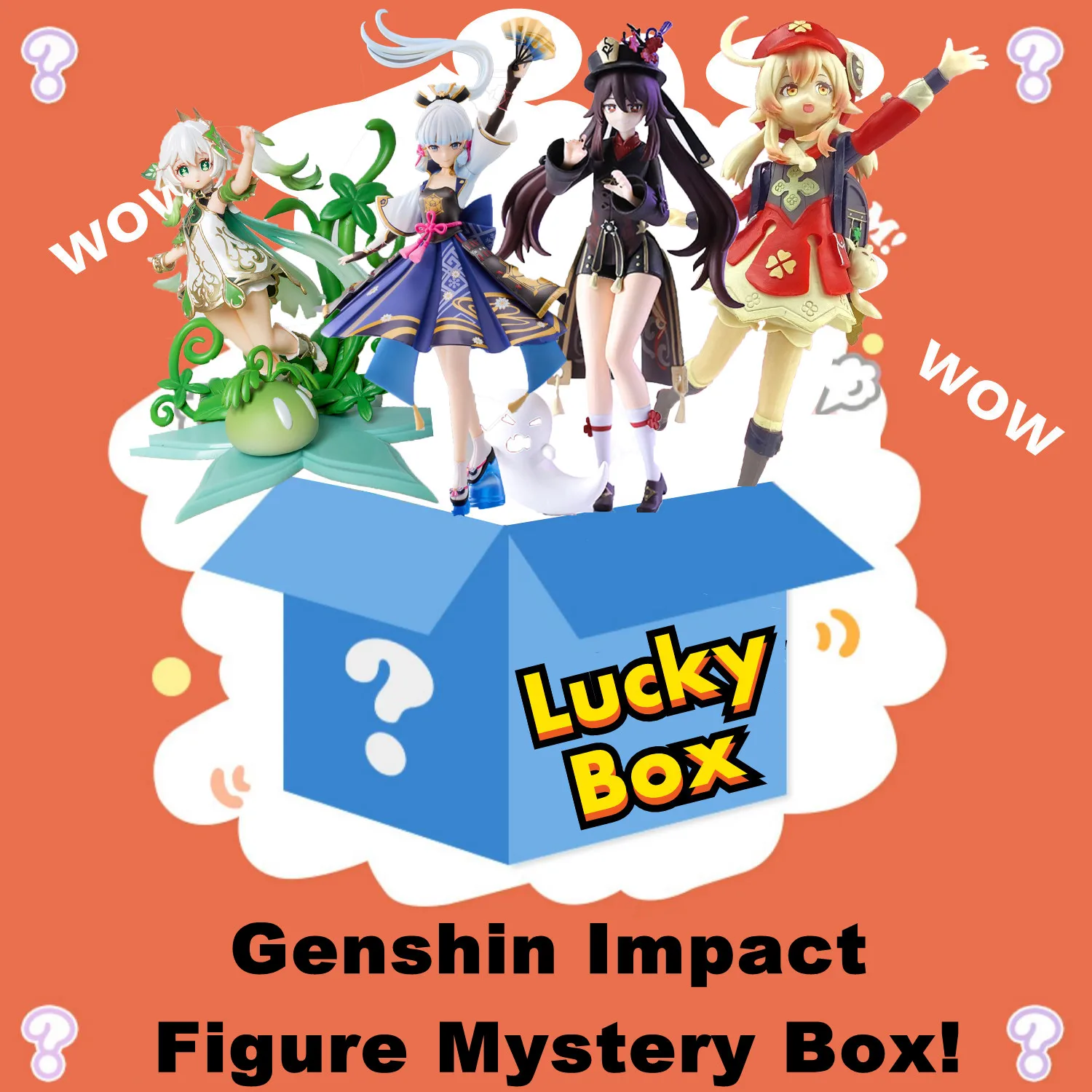 Genshin Impact Mystery Box Lucky Box Аниме Фигурка Игра Фигурка Слепая коробка Lucky Модель игрушки