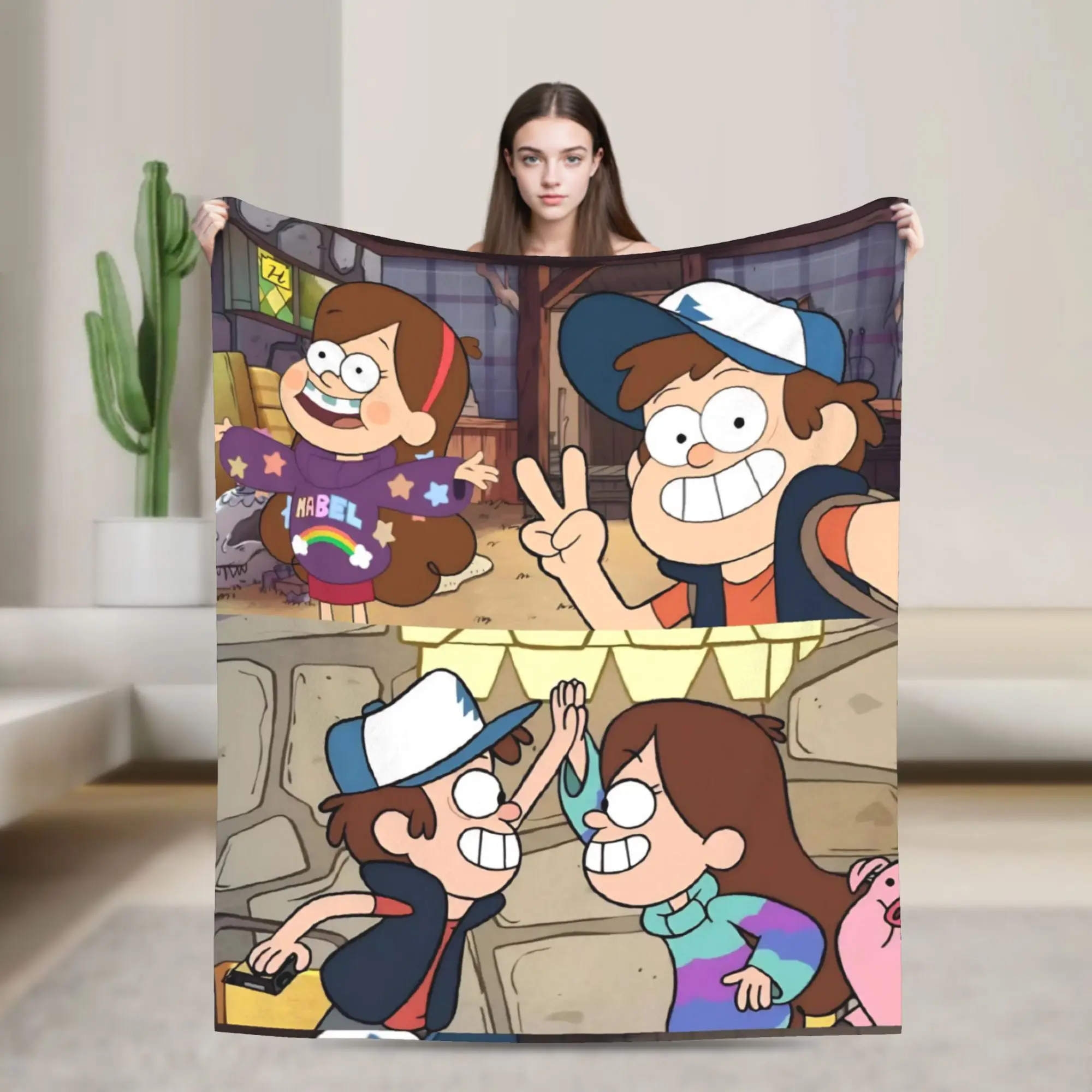 Super Soft G-Gravity Falls Throw Blanket Premium Flannel Fleece Lightweight  Bed Blanket Warm Plush Blankets All Season Use