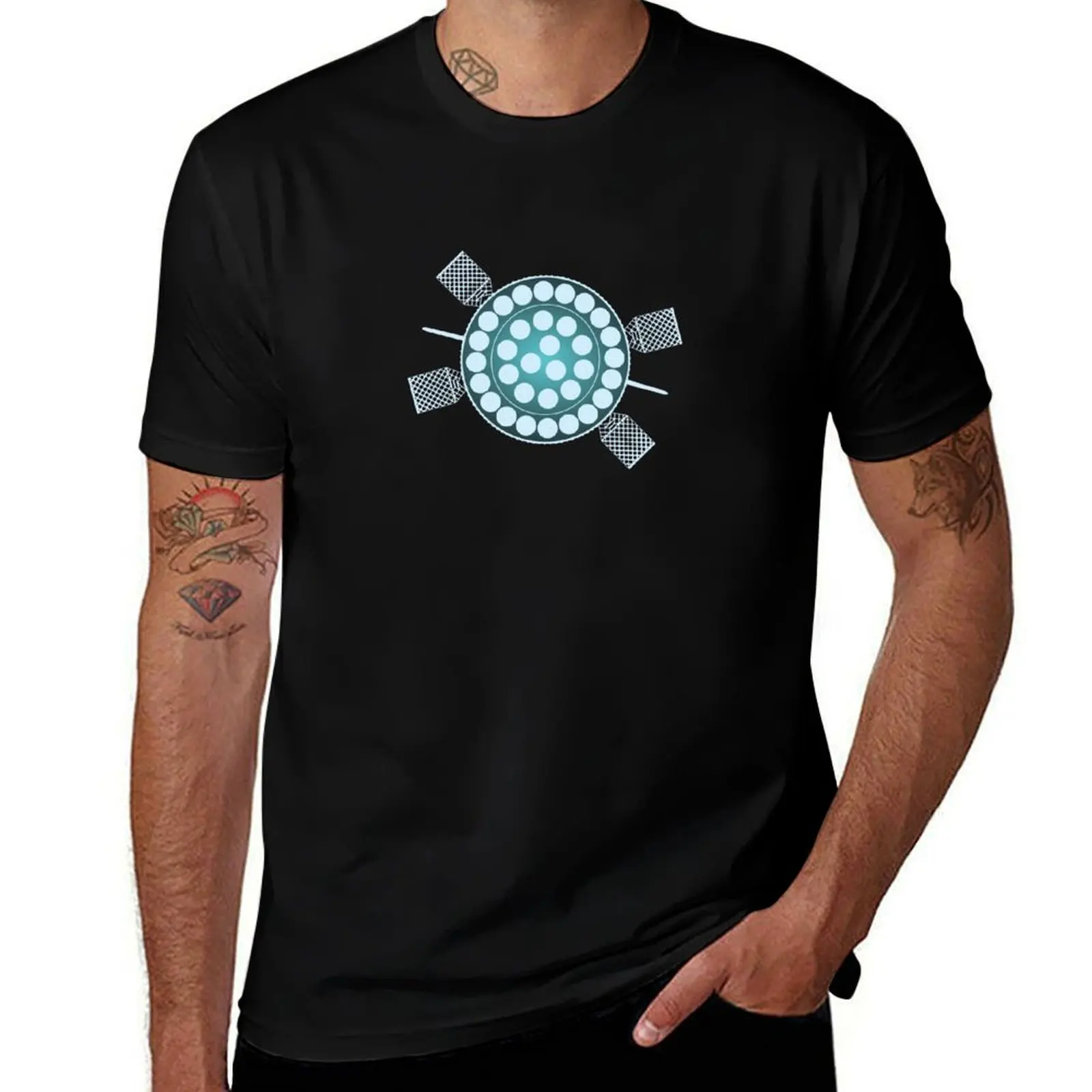 Space X's Starship Booster 9, Underneath View – Light Blue T-Shirt Large Size Breathable Tee T-Shirt