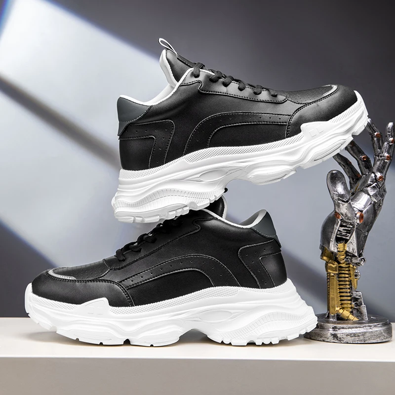 2025 جديد الرجال موضة عادية غير مرئية داخل زيادة 7 سنتيمتر أحذية رياضية حجم 36-45 أحذية رجالي زوجين الأحذية #2