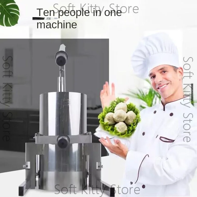 Commercial 13CM Manual Meatball Machine Stainless Steel Vegetable Processing Kitchen Tool for Business Use