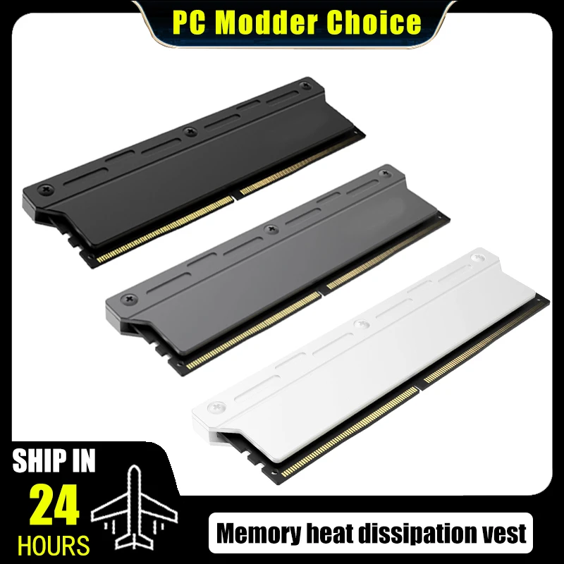 

RAM Stick Heatsink DDR3/R4/R5 Aluminum Alloy CNC Memory Cooler Armor Vest for Desktop Computer & Server RAM Stick, 1 Pce/Pack