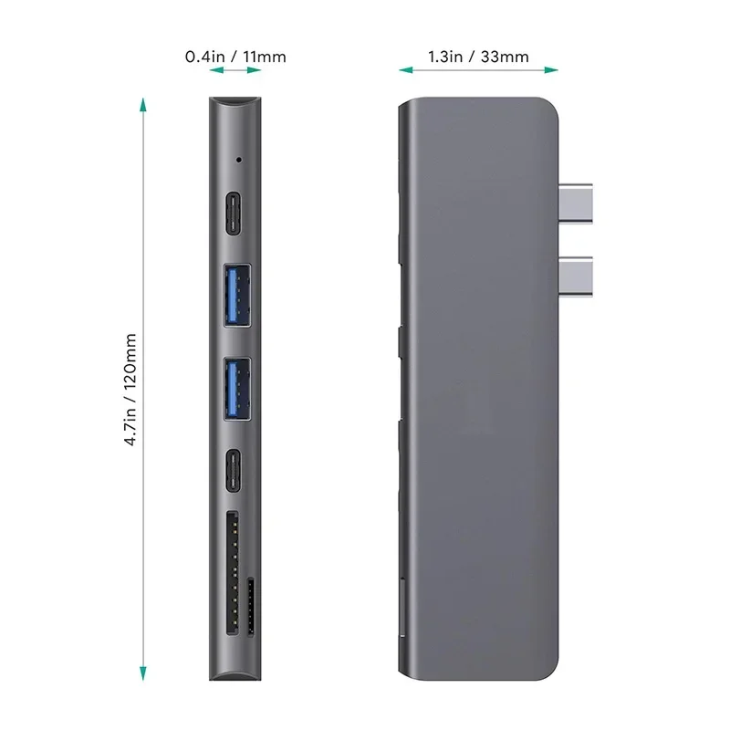 7 IN 1 USB C Hub HD 4K  support Dex Mode