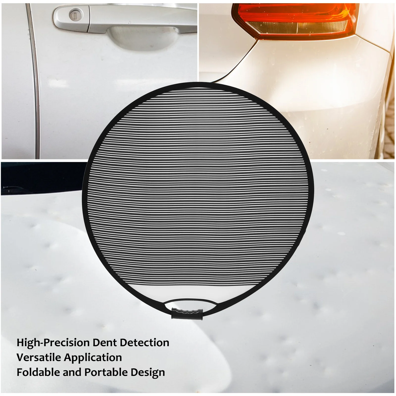80cm Striped Light Reflector Board Portable Handheld for Automotive Dent Detection and Correction Flexible