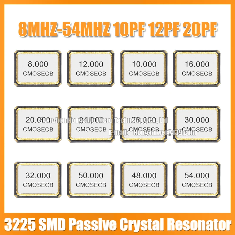 Resonador de cristal pasivo SMD de alta precisión, 10 piezas, 3225, 41M, 41MHZ, 41.000MHZ, 8PF, 10PF, 12PF, 20PF, 10PPM, 2P