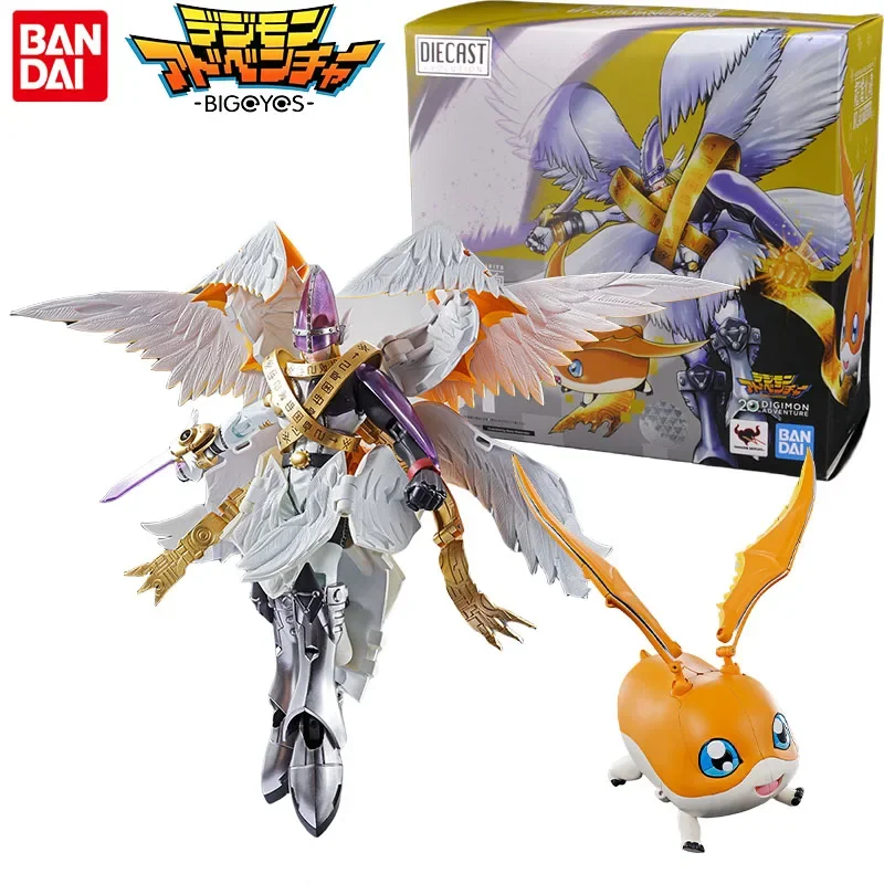 Bandai Echt DIGIVOLVING GEESTEN Digimon Adventure Anime Figuur Heilige Angemon Actie Speelgoed voor Jongens Meisjes Gift Collectible Model