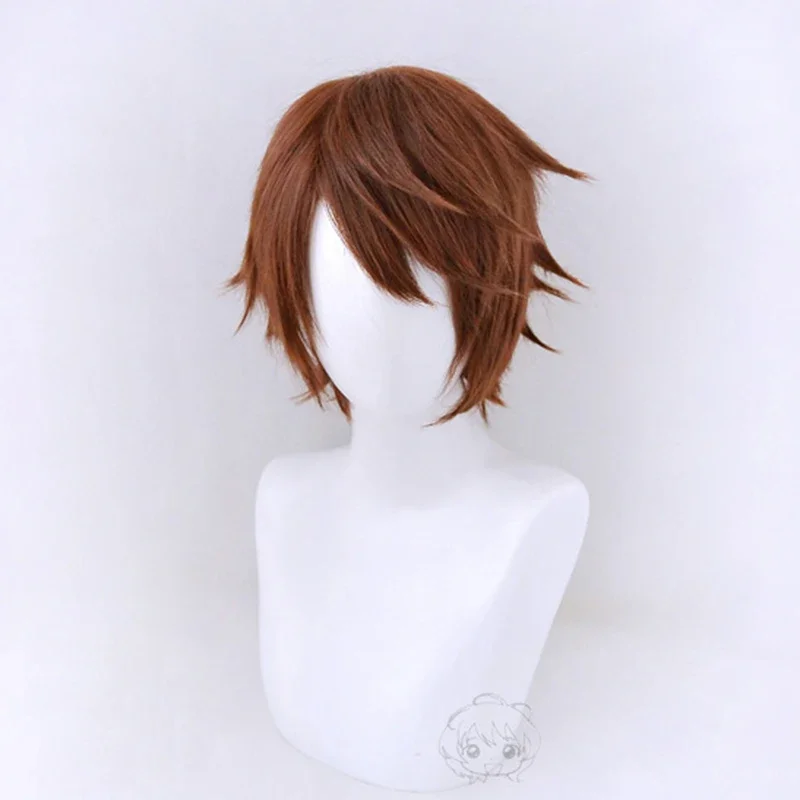 High Quality Anime Death Note Yagami Light Cosplay Wig Short Brown Heat Resistant Hair Pelucas Cosplay Wigs   Wig Cap