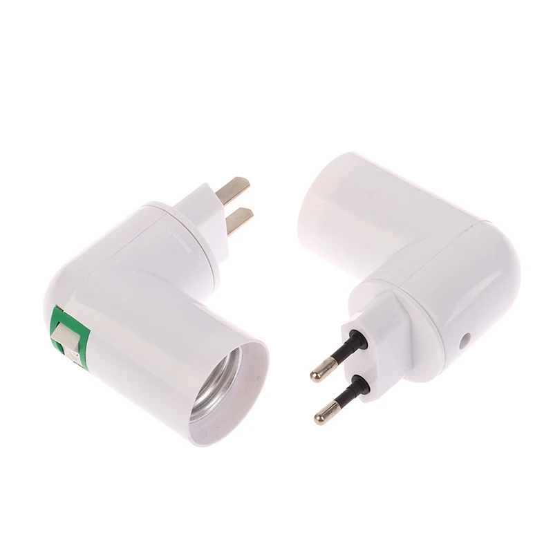 Hot Sale 1Pc E27 Socket Lamp Bulb Adapter 360 Degrees Adjustable Light Bases Lamp Holder Converter Light Bulb Adapter EU US Plug