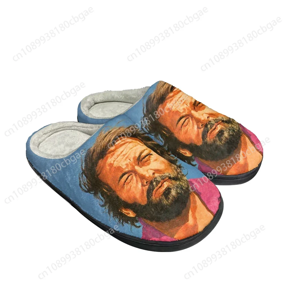 

Hot Cool Bud Spencer Fashion Cotton Custom Slippers Mens Womens Sandals Plush Casual Keep Warm Shoes Thermal Comfortable Slipper