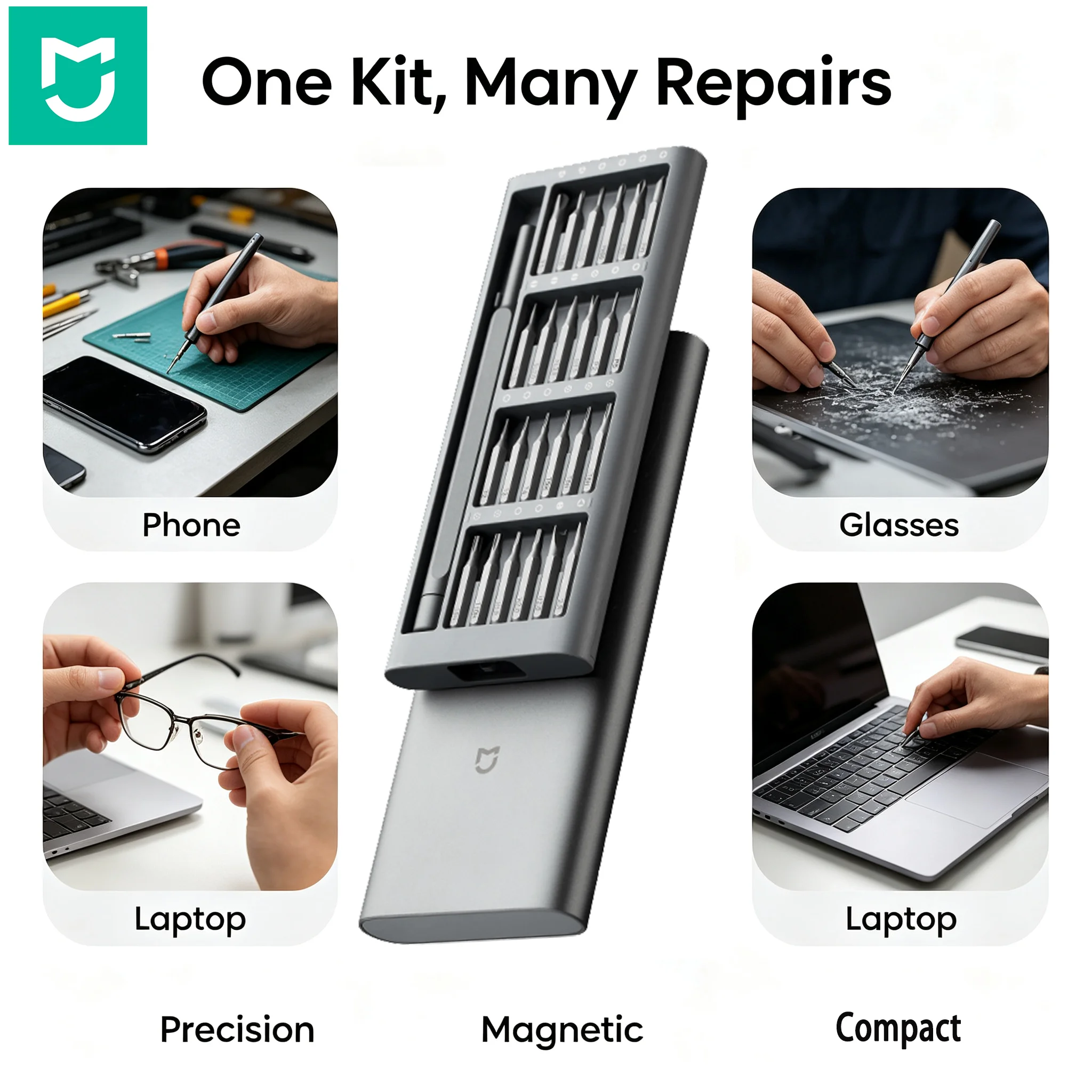 MIJIA MIJIA 24 in 1 Precision Screwdriver Kit Magnetic S2 Steel Bits Aluminum Case Repair Tool for Electronics Eyeglasses Laptop Phone - Aliexpress Deal