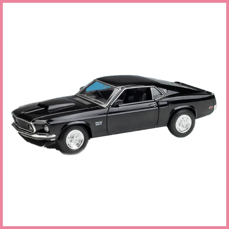 

Welly 1:24 1969 Ford Mustang BOSS 439, модель автомобиля из сплава, статическая коллекция, украшенные праздничные подарки, игрушки