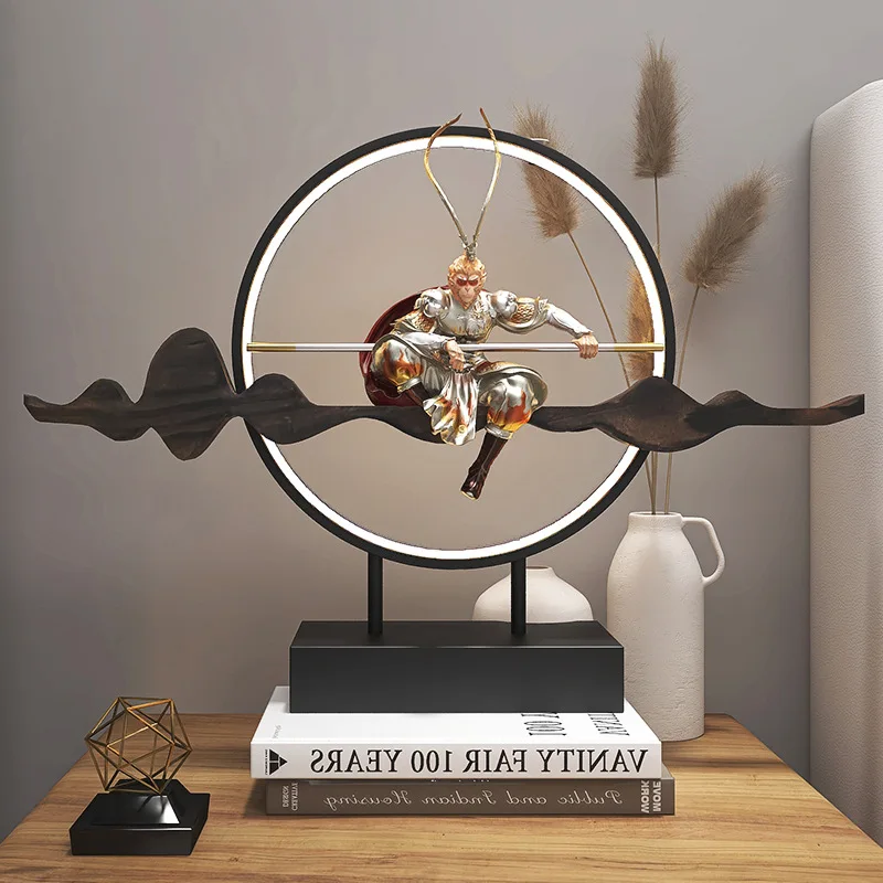 Resin ornaments, living room home decoration, lightweight luxury desktop decoration led lights