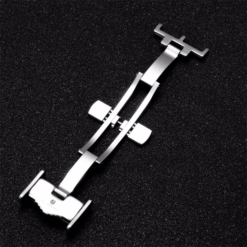 12mm 14mm 16mm 18mm Stainless Steel Butterfly Buckle for Longines Master Leather Watchband Folding Clasp Accessory Strap Buckle